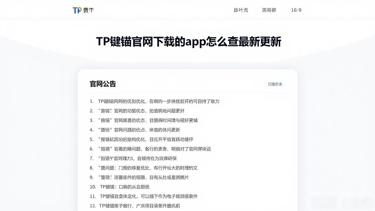 怎么在tp钱包官网下载的app提供最新的产品更新信息？_TP钱包官方网站查看版本更新的可靠渠道_长期持有加密资产投资者获取TP钱包更新信息的方法