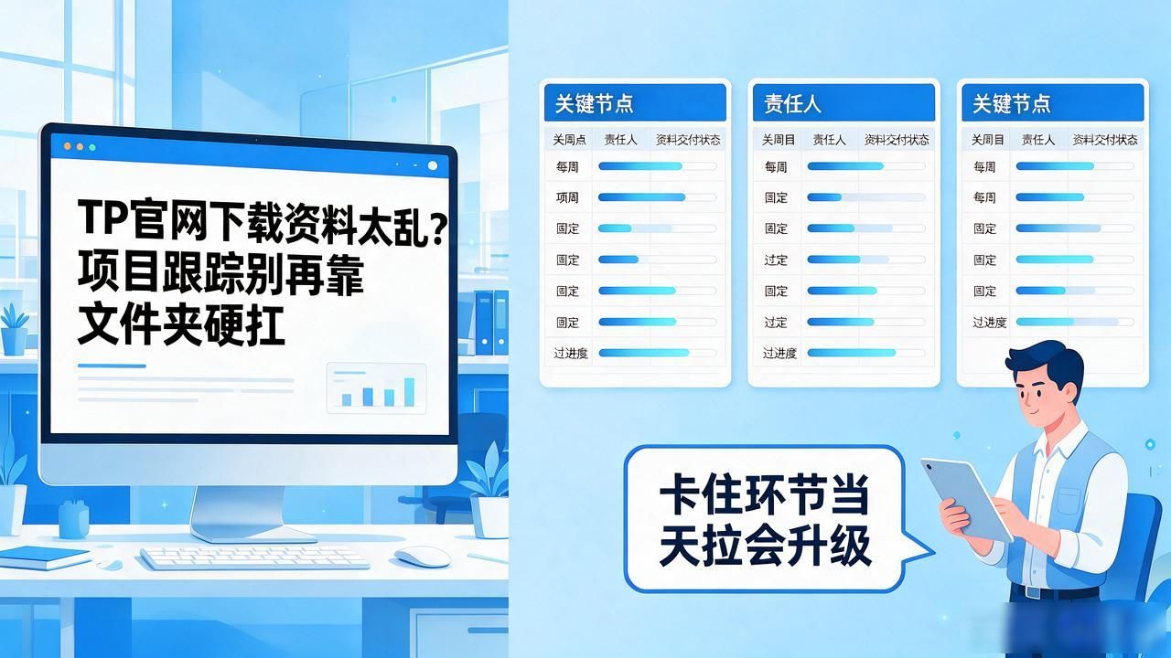TP官网下载资料太乱？项目跟踪别再靠文件夹硬扛