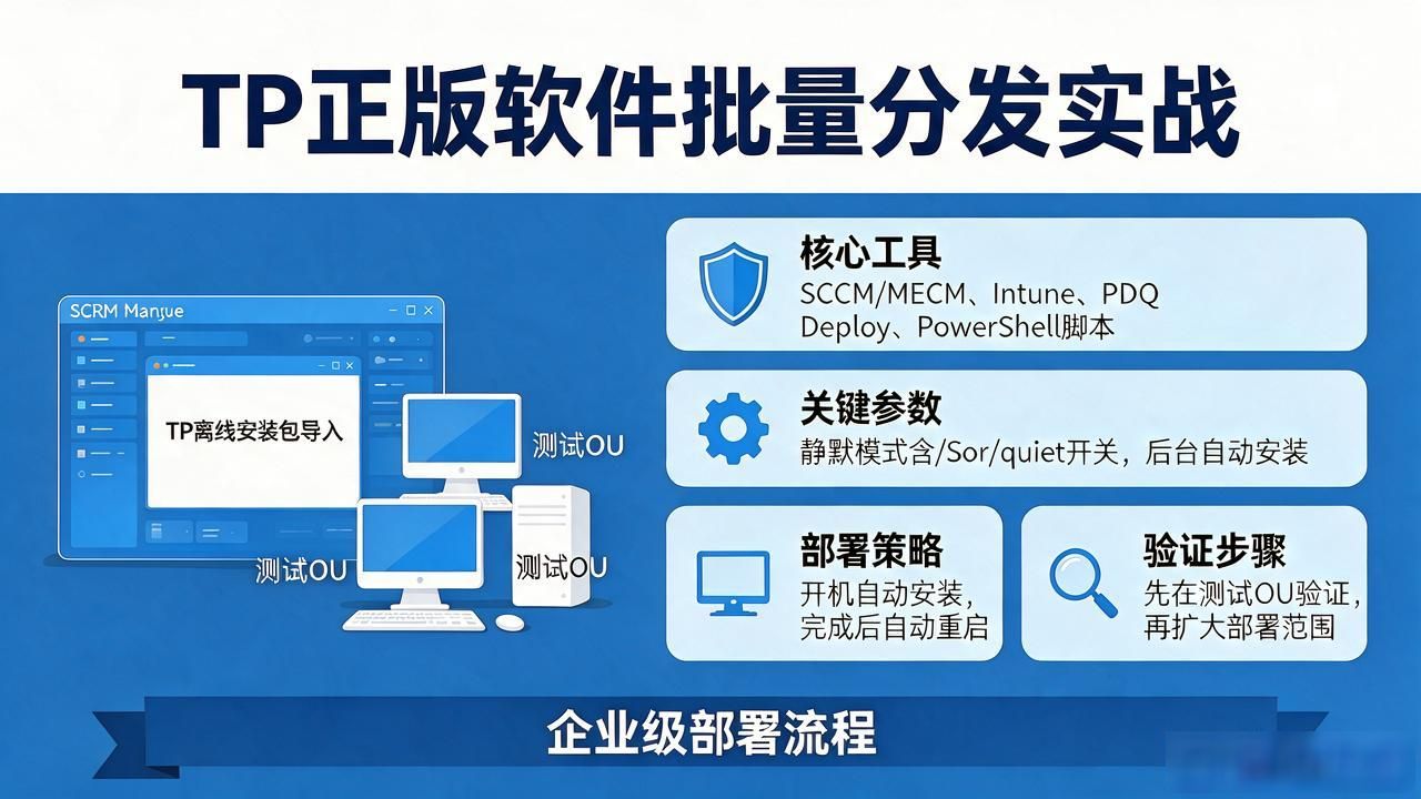 企业IT运维_TP官方正版下载管理员批量分发操作_TP正版授权管理