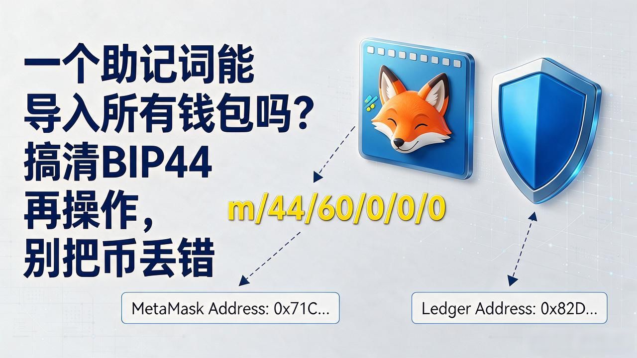 一个助记词能导入所有钱包吗？搞清BIP44再操作，别把币丢错