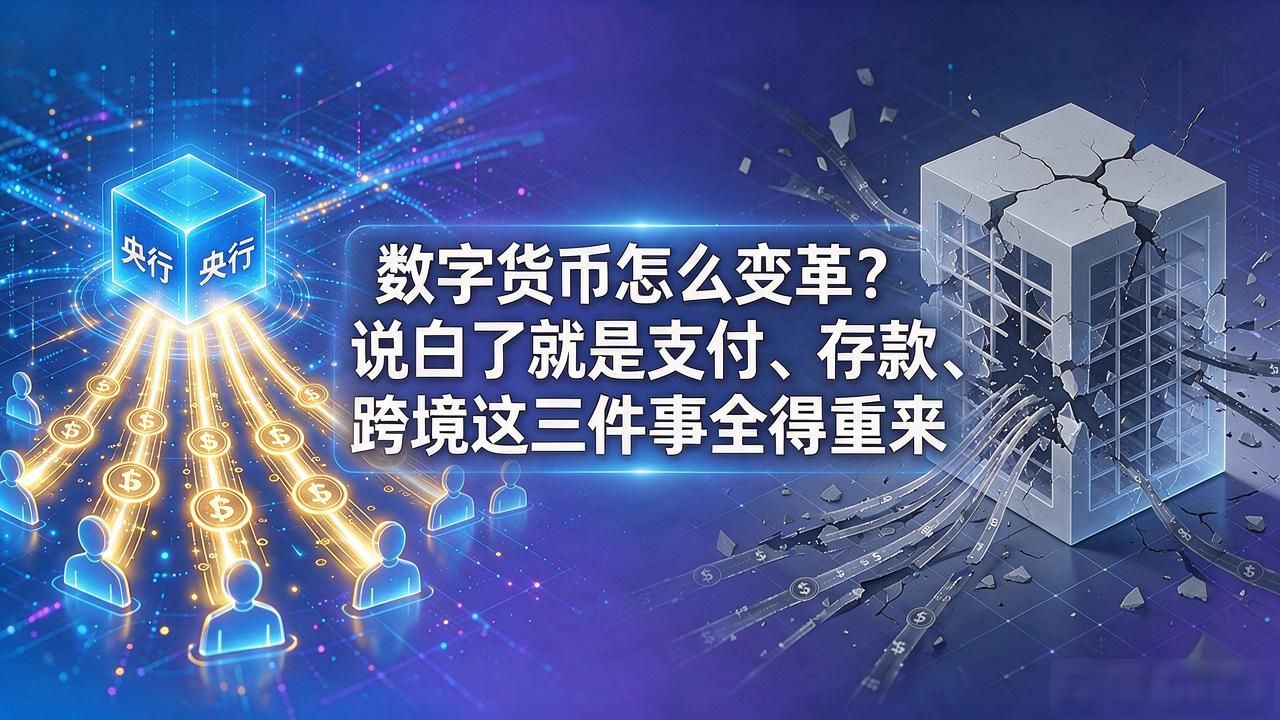 数字货币怎么变革？说白了就是支付、存款、跨境这三件事全得重来