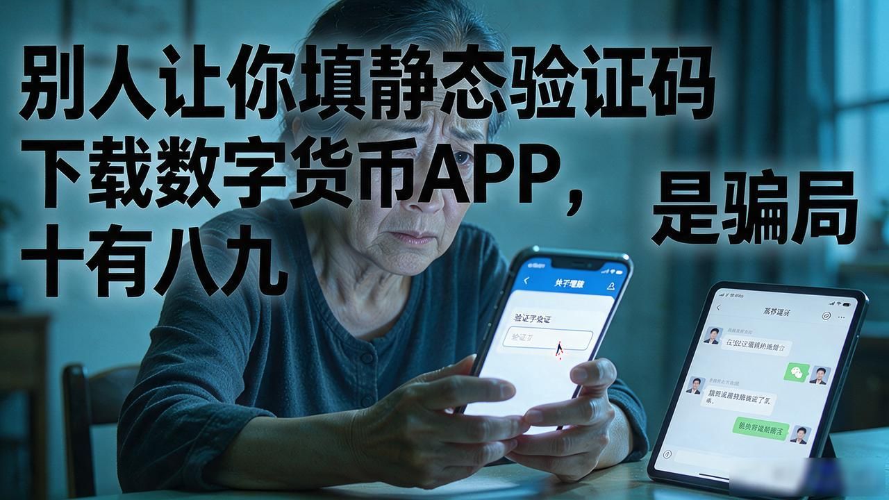 别人让你填静态验证码下载数字货币APP，十有八九是骗局