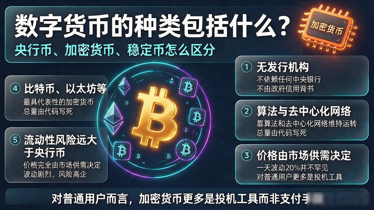 央行数字货币vs加密货币_数字货币的种类包括_数字货币分类与区别