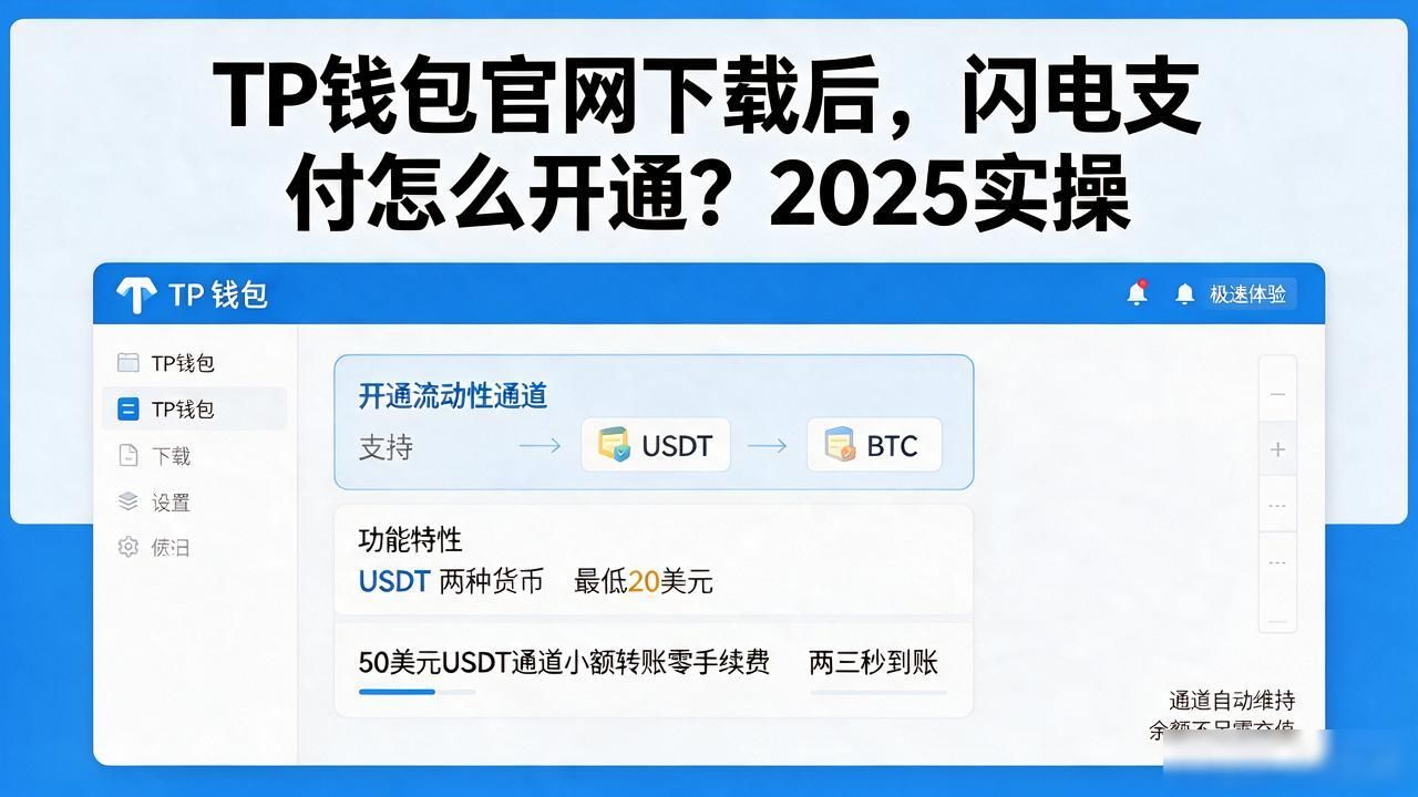 TP钱包官网下载后，闪电支付怎么开通？2025实操