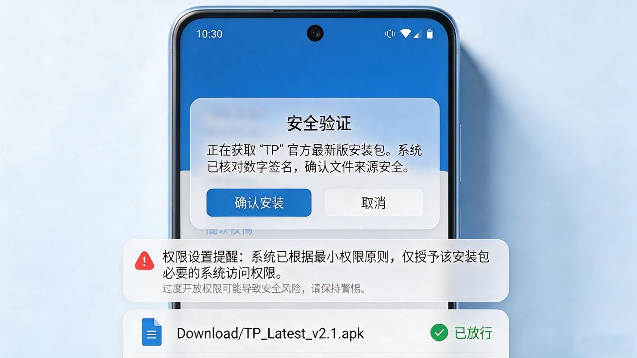 安卓设备获取TP官方最新版安装包及安装全流程细节